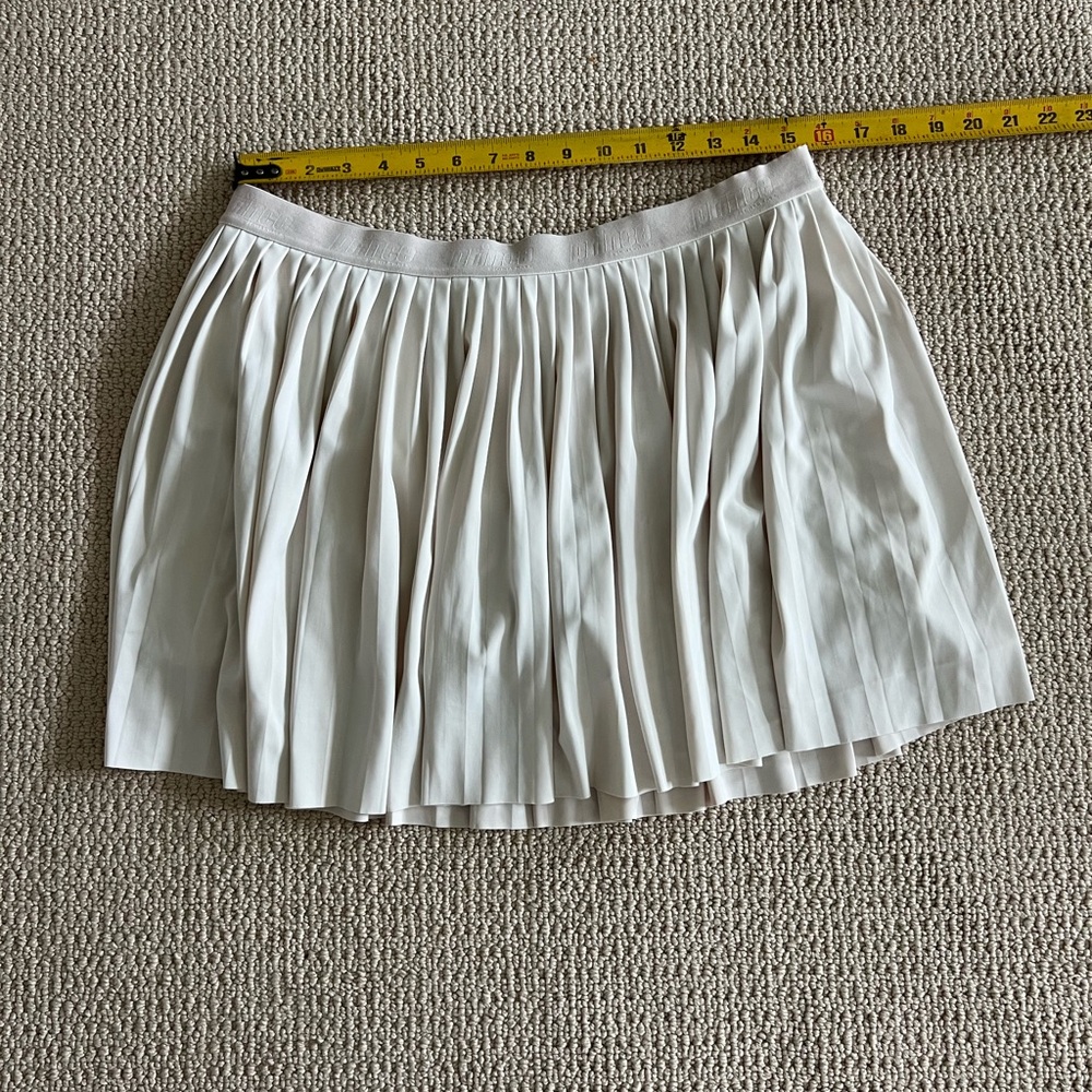 Prince White Pleated Mini Skirt